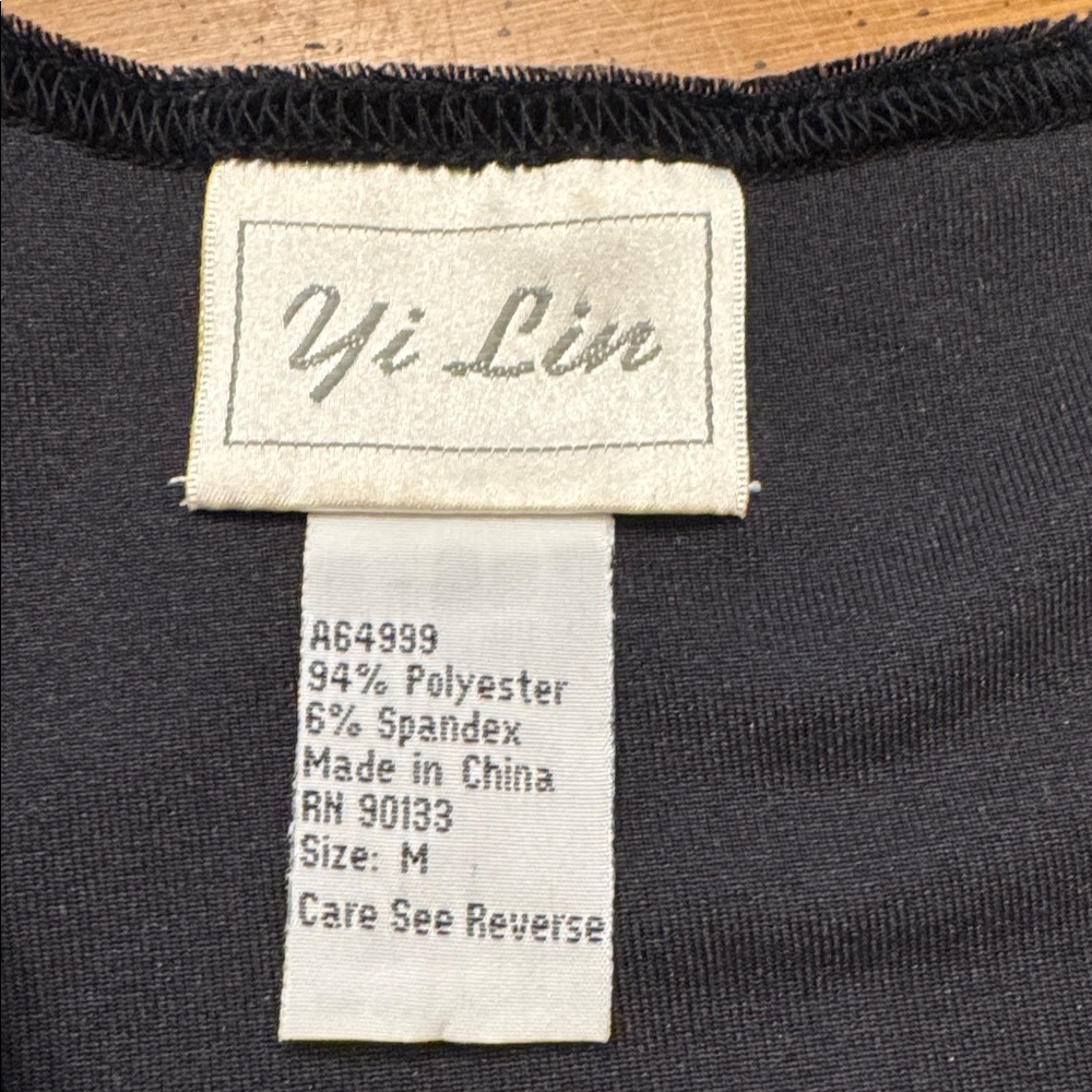 Vintage 90s Velvet 2-Piece Set Pull on Pants Sleeveless Top Black M Yi Lin EUC - Picture 4 of 14